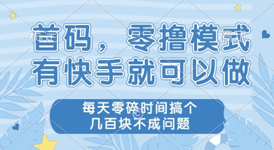 首码零撸项目，有快手就可以做，每天业务时间搞个几张不是问题【揭秘】 - 搞薯条网-搞薯条网