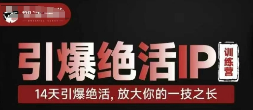 引爆绝活IP训练营，14天引爆绝活，放大你的一技之长 - 搞薯条网-搞薯条网