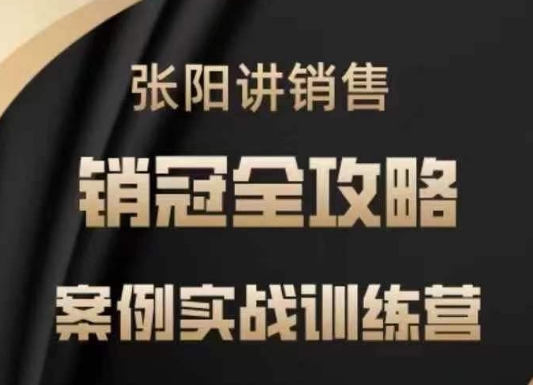 张阳讲销售实战训练营，​案例实战训练，销冠全攻略 - 搞薯条网-搞薯条网