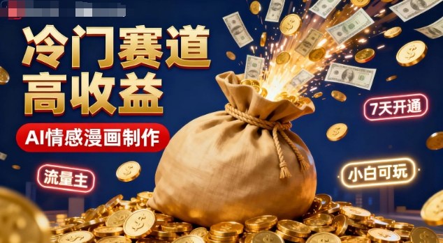 公众号冷门赛道,用AI做情感漫画,7天开通流量主,操作简单,小白可玩-搞薯条网