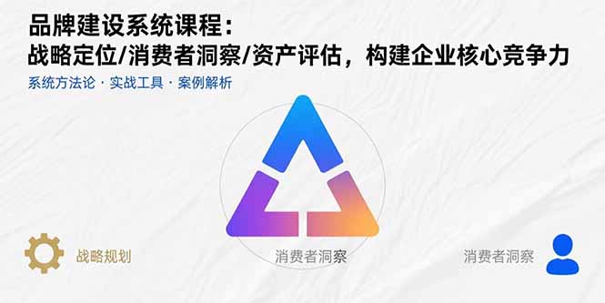 品牌建设系统课程：战略定位/消费者洞察/资产评估，构建企业核心竞争力 - 搞薯条网-搞薯条网