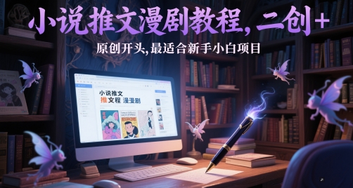 小说推文漫剧教程，二创+原创开头，最适合新手小白项目 - 搞薯条网-搞薯条网