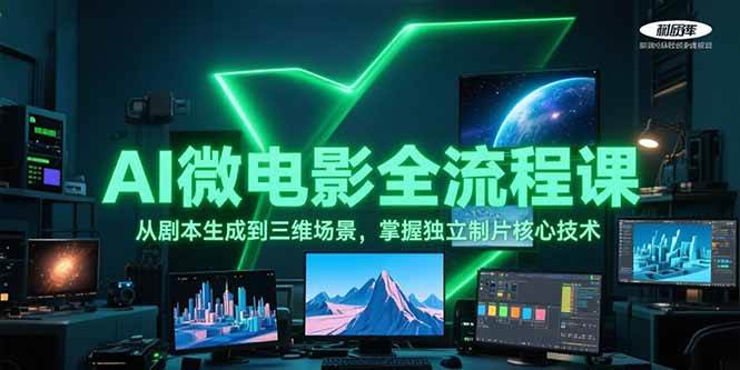 AI微电影全流程课，从剧本生成到三维场景，掌握独立制片核心技术 - 搞薯条网-搞薯条网