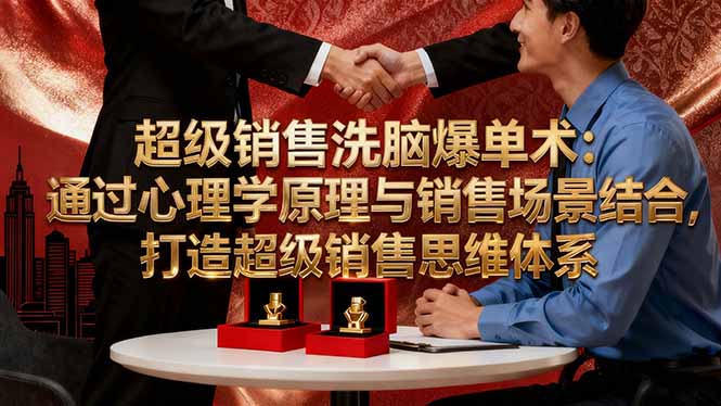 超级销售洗脑爆单术:通过心理学原理与销售场景结合,打造超级销售思维体系-搞薯条网