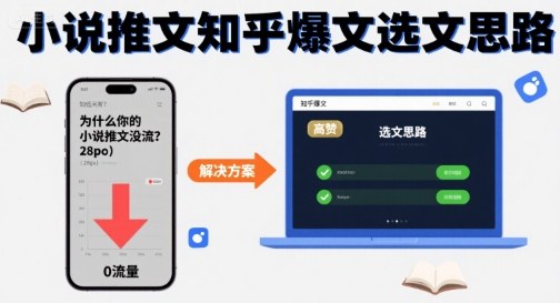 为什么你的小说推文没流量？小说推文知乎爆文选文思路 - 搞薯条网-搞薯条网