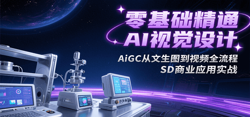 零基础精通AI视觉设计，AiGC从文生图到视频全流程，SD商业应用实战 - 搞薯条网-搞薯条网