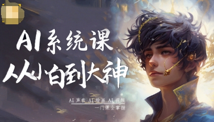 AI系统课程，从小白到大神系统学AI，AI声音-AI绘画-AI视频一门课全掌握 - 搞薯条网-搞薯条网