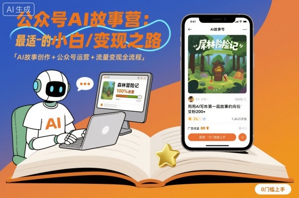 公众号ai故事营,最适合小白的自媒体变现之路-搞薯条网