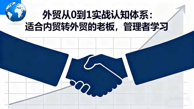 外贸从0到1实战认知体系：适合内贸转外贸的老板，管理者学习 - 搞薯条网-搞薯条网