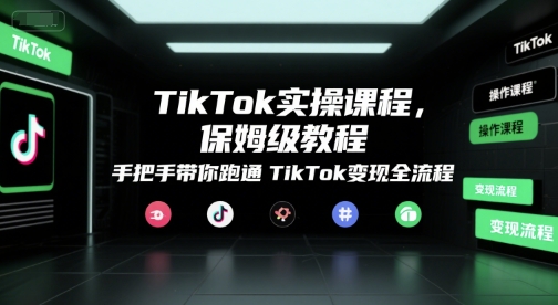 TikTok实操课程，保姆级教程，手把手带你跑通TikTok变现全流程 - 搞薯条网-搞薯条网