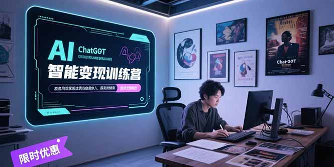 AI智能变现训练营，ChatGPT写作变现，电影解说制作，图文带货方法论 - 搞薯条网-搞薯条网