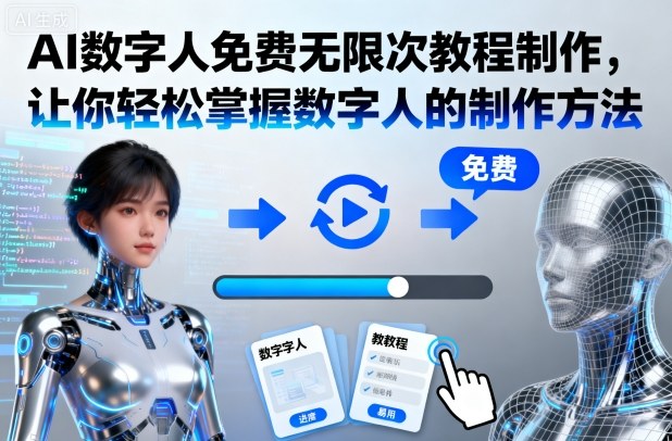 AI数字人免费无限次教程制作,让你轻松掌握数字人的制作方法-搞薯条网