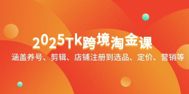 2025Tk跨境淘金课：涵盖养号、剪辑、店铺注册到选品、定价、营销等 - 搞薯条网-搞薯条网