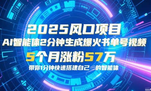 AI智能体2分钟一键生成爆火书单号原创视频，5个月涨粉57w，带你零代码1分钟搭建智能体 - 搞薯条网-搞薯条网