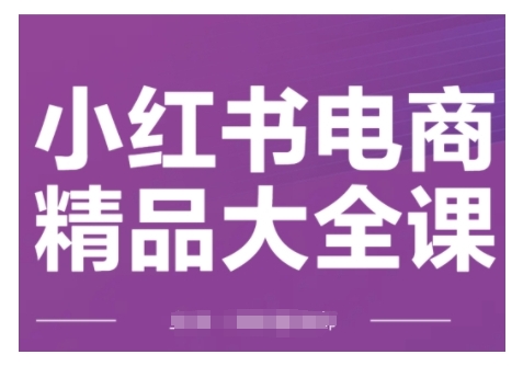 小红书电商精品大全课，快速掌握小红书运营技巧，实现精准引流与爆单目标，轻松玩转小红书电商(更新2月) - 搞薯条网-搞薯条网