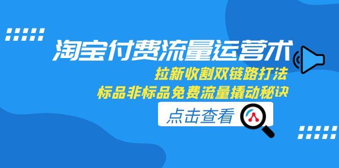 淘宝付费流量运营术，拉新收割双链路打法，标品非标品免费流量撬动秘诀 - 搞薯条网-搞薯条网