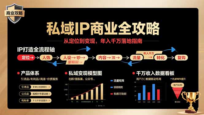 私域IP商业全攻略，从定位到变现，年入千万落地指南 - 搞薯条网-搞薯条网