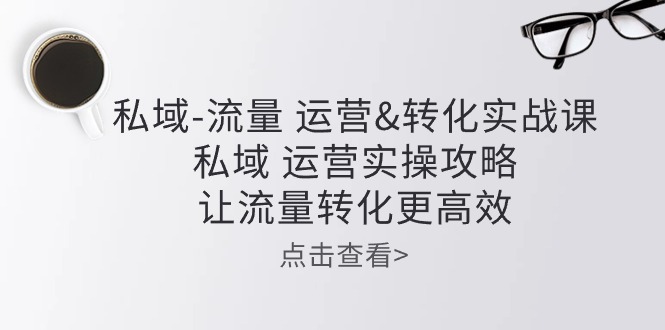 私域-流量 运营&转化实操课：私域 运营实操攻略 让流量转化更高效 - 搞薯条网-搞薯条网