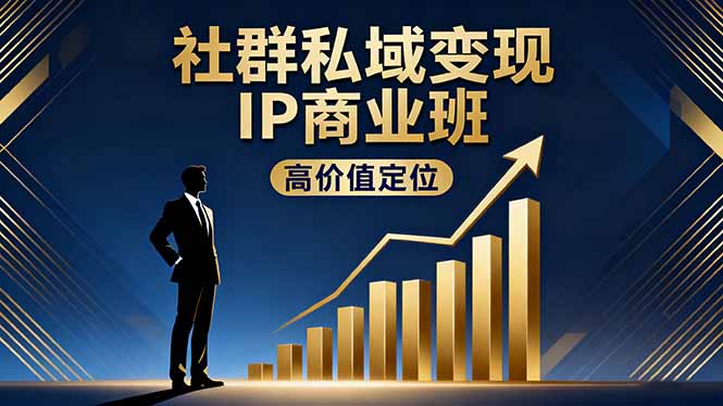 社群私域变现IP商业班，高价值定位,精准引流,私聊成交，实践年盈利破百万 - 搞薯条网-搞薯条网