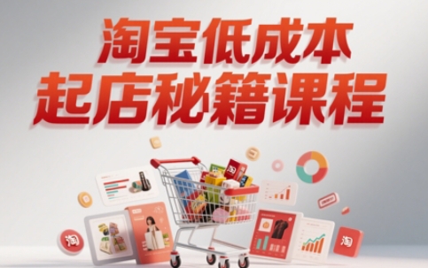 淘宝低成本起店系统课，助你快速起店，实现弯道超车 - 搞薯条网-搞薯条网