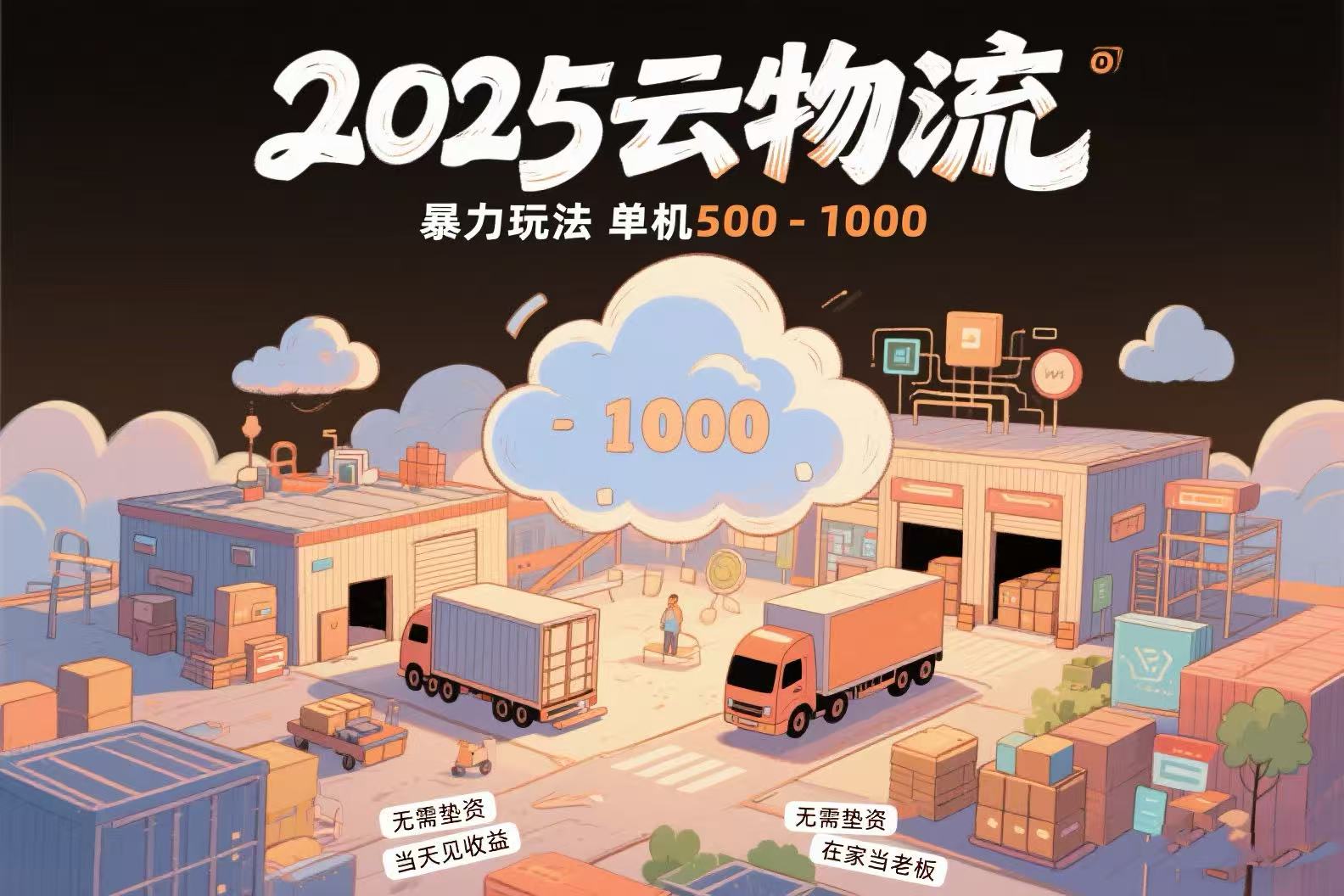 云物流赚差价，项目纯利润500~1000，无需垫资，当天到账。不需要有车，… - 搞薯条网-搞薯条网