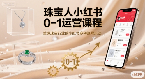 珠宝人小红书0-1运营课程，掌握珠宝行业的小红书多种账号玩法 - 搞薯条网-搞薯条网