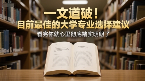 付费文章：一文道破！目前最佳的大学专业选择建议，看完你就心里彻底踏实明朗了 - 搞薯条网-搞薯条网
