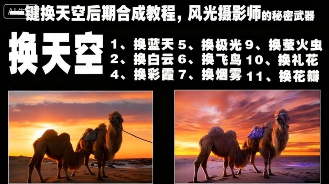 一键换天空后期合成教程，风光摄影师的秘密武器-搞薯条网