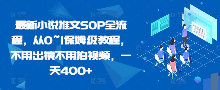 最新小说推文SOP全流程，从0~1保姆级教程，不用出镜不用拍视频，一天400+ - 搞薯条网-搞薯条网