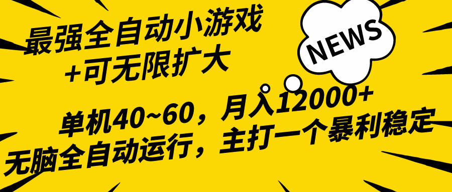 (10046期)2024最新全网独家小游戏全自动，单机40~60,稳定躺赚，小白都能月入过万 - 搞薯条网-搞薯条网