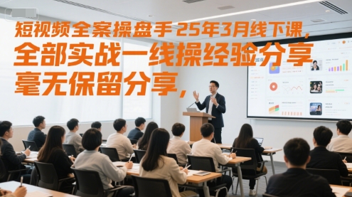 短视频全案操盘手25年3月线下课，全部实战一线操盘手经验分享，毫无保留分享，全是干货 - 搞薯条网-搞薯条网