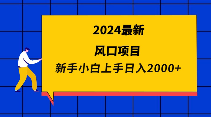(9483期)2024最新风口项目 新手小白日入2000+ - 搞薯条网-搞薯条网