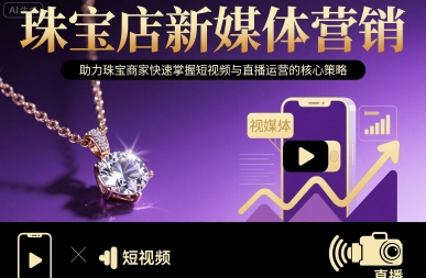 珠宝店新媒体营销，助力珠宝商家快速掌握短视频与直播运营的核心策略 - 搞薯条网-搞薯条网