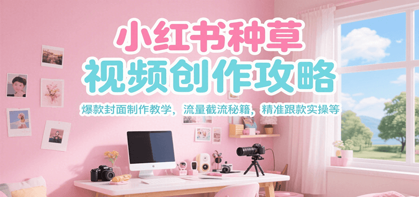 小红书种草视频创作攻略，爆款封面制作教学 ，流量截流秘籍 ，精准跟款实操等 - 搞薯条网-搞薯条网
