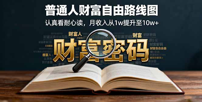 某付费文:普通人财富自由路线图,认真看耐心读,月收入从1w提升至10w+-搞薯条网