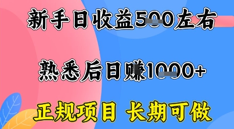 全年可变现项目，收益高无门槛，正规项目，长期可做，一天收益1k+一台电脑在家创业【揭秘】 - 搞薯条网-搞薯条网