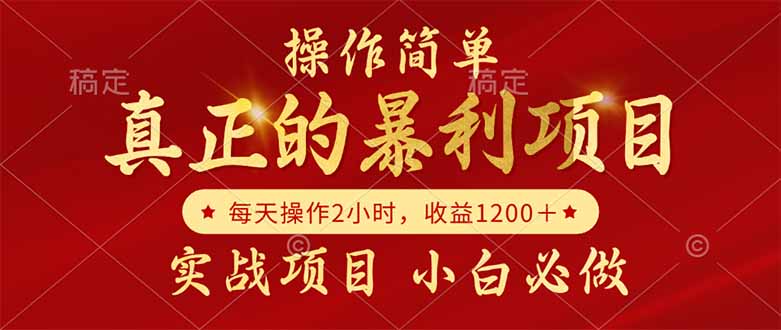 真正的暴利项目，操作简单，每天收益1200＋，自己做老板 - 搞薯条网-搞薯条网
