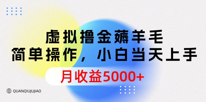 (9864期)虚拟撸金薅羊毛，简单操作，小白当天上手，月收益5000+ - 搞薯条网-搞薯条网
