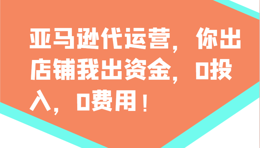 亚马逊代运营，你出店铺我出资金，0投入，0费用，无责任每天300分红，赢亏我承担 - 搞薯条网-搞薯条网