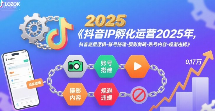 抖音IP孵化运营2025年，抖音底层逻辑-账号搭建-摄影剪辑-账号内容-规避违规 - 搞薯条网-搞薯条网