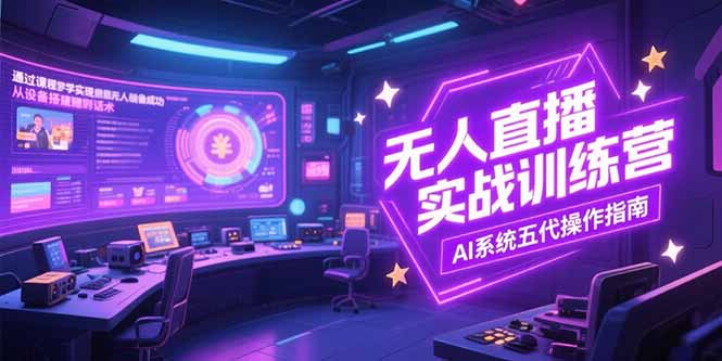 无人直播实操训练营，从设备搭建到话术，AI系统五代操作指南(7月更新 - 搞薯条网-搞薯条网