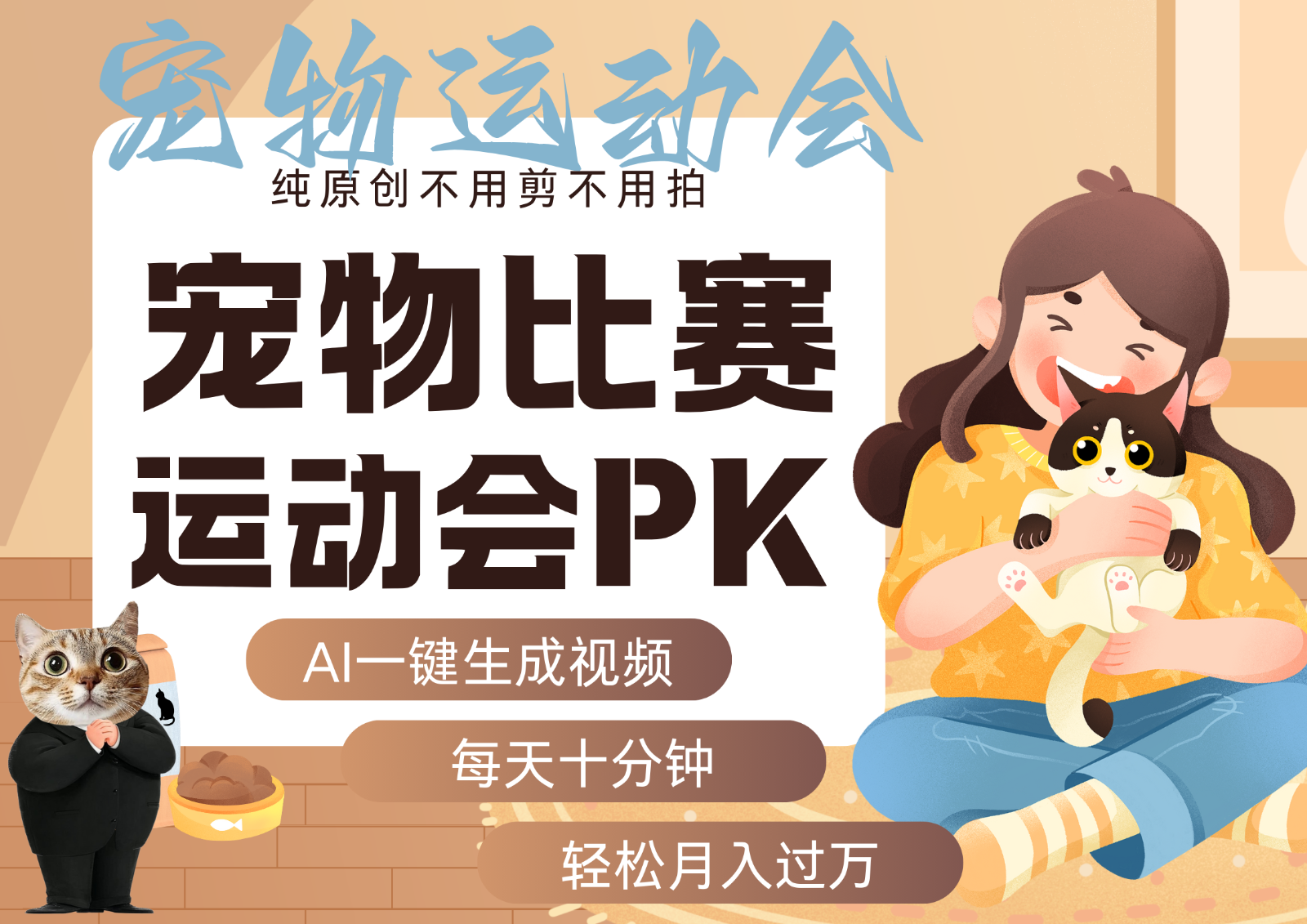AI萌宠运动员跳水 射击 篮球 足球比赛 每天十分钟 附详细提示词文案库 代替做… - 搞薯条网-搞薯条网