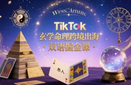 TikTok玄学命理跨境出海双语掘金课，手把手教你用命理知识精准直击海外用户痛点 - 搞薯条网-搞薯条网