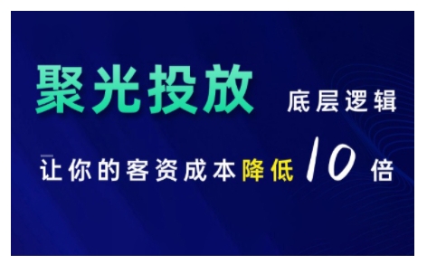 小红书聚光投放底层逻辑课，让你的客资成本降低10倍 - 搞薯条网-搞薯条网