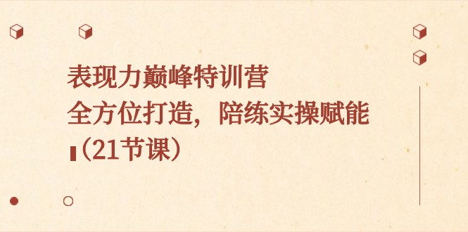 表现力巅峰特训营，全方位打造，陪练实操赋能（21节课） - 搞薯条网-搞薯条网