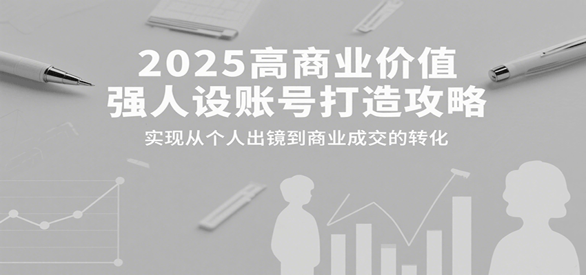 2025高商业价值强人设账号打造攻略，实现从个人出镜到商业成交的转化 - 搞薯条网-搞薯条网