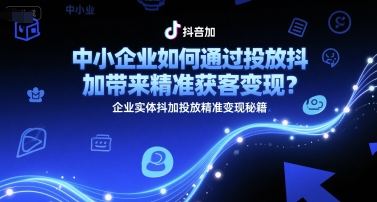 中小企业如何通过投放抖加带来精准获客变现？企业实体抖加投放精准变现秘籍 - 搞薯条网-搞薯条网