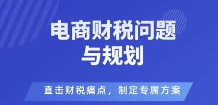 电商企业财税风险与规避，直击财税痛点，制定专属方案 - 搞薯条网-搞薯条网
