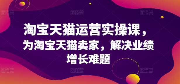 淘宝天猫运营实操课，为淘宝天猫卖家，解决业绩增长难题 - 搞薯条网-搞薯条网