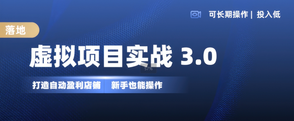 虚拟项目实战3.0，打造自动盈利店铺，可长期操作投入低，新手也能操作 - 搞薯条网-搞薯条网